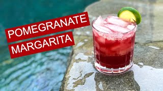 POMEGRANATE MARGARITA  Simple margarita recipe with only 4 ingredients [upl. by Edin521]