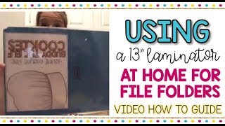 How to Use a Scotch 13quot Laminator at Home for File Folders [upl. by Sheeran]