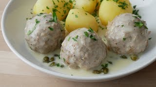 Königsberger Klopse Selber Machen Rezept  German Meatballs in Caper Sauce Recipe  ENG SUBS [upl. by Adnilem]