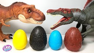 Hatch new Dinosaur Toys Eggs with Jurassic World Dinosaur Fun Video [upl. by Jollanta]