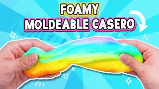 CÓMO HACER FOAMY MOLDEABLE CASERO 🌈 Craftingeek [upl. by Stenger168]