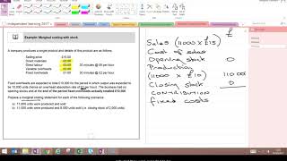 Marginal costing statements [upl. by Gnep]