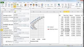 capital market line and sharpe ratio in excel [upl. by Brnaby]