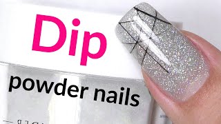 Dip Powder Nail Extensions with Tips Tutorial [upl. by Atnek201]