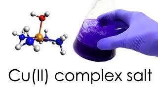 Synthesizing a copper complex salt The tetraamminecopper II sulfate monohydrate ⚛️👨‍🔬⚛️ [upl. by Clough]