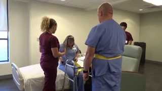 Physical Therapy Transfer Training  How To Transfer From Wheelchair To Bed [upl. by Combs]