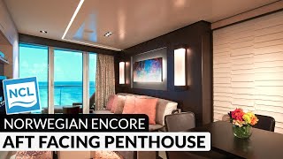 Norwegian Encore  Haven AftFacing Penthouse with Balcony Full Tour amp Review 4K  Category HB HC [upl. by Kristi791]