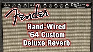 Fender HandWired 64 Custom Deluxe Reverb Amplifier Review amp Demo [upl. by Ylehsa]