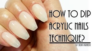 How To Dip Acrylic Nails Technique [upl. by Amaleta25]