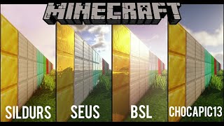 Sildurs SEUS BSL and Chocapic13 Shaders comparison  Minecraft 1144 [upl. by Tanaka]