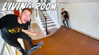 WE BUILT A SKATEPARK IN OUR HOUSE [upl. by Ulrich]