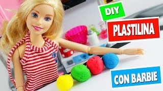 DIY Plastilina Casera para Niños  Haz Manualidades con Barbie [upl. by Akierdna]