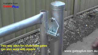 Gate Latch 2 way for round pipe and square [upl. by Ahsienal]