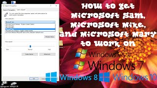 How to get Microsoft Sam Mike and Mary in Narrator on Windows Vista78110  READ DESCRIPTION [upl. by Happy]