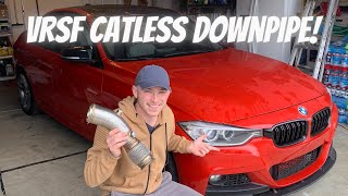 BMW F30 335I CATLESS DOWNPIPE INSTALL VRSFN55 [upl. by Devondra]