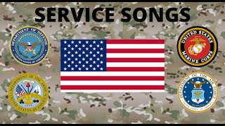 NAVY MARINES ARMY amp AIR FORCE SERVICE SONGS W LYRICS [upl. by Brathwaite]