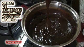 CREMA DE CHOCOLATE para rellenos y coberturas de tortas [upl. by Eads]