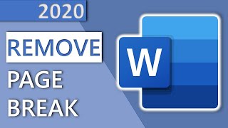 How to remove a page break in Word in 1 MINUTE HD 2020 [upl. by Yreffoeg45]