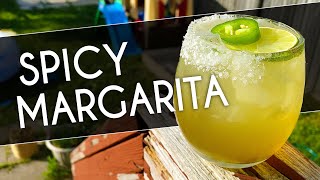 Spicy Margarita Recipe with Jalapeño  Robs Home Bar How to Make Cocktails  Cocktail Recipes [upl. by Nibroc]