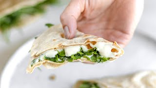 Vegan Italian STRACCHINO CHEESE in Piadina Sandwich  Homemade and ready in 30 mins [upl. by Lertsek866]