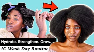 How to Wash 4C Natural Hair for GROWTH amp HYDRATION  DETAILED 4C Wash Day Routine Start To Finish [upl. by Duthie]