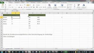 Excel  VARIATIONEN und KOMBINATIONEN  StatistikFunktionen [upl. by Erdnassac]