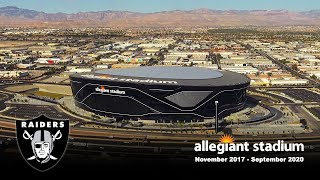 Raiders Allegiant Stadium  Mustsee 4K timelapse movie [upl. by Fadas]