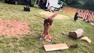 A fabulous range of wooden sculpture at Caerleon festival 2024 [upl. by Nirual229]