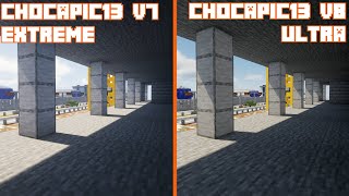 Minecraft  Chocapic13 V7 Extreme vs Chocapic13 V8 Ultra [upl. by Aland507]