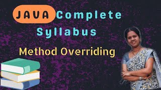 Method overriding in java  21  JAVA COURSE in telugu [upl. by Roana]