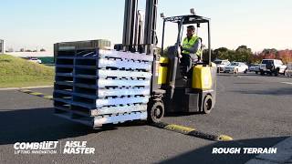 Combilift  Aisle Master  Articulated Narrow Aisle forklift in Rough Terrain [upl. by Hanser718]