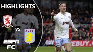 Middlesbrough vs Aston Villa  FA Cup Highlights  ESPN FC [upl. by Eissat114]