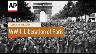 WWII Liberation of Paris  1944  Today in History  25 Aug 16 [upl. by Chui]