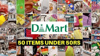 Dmart 50 items Under 50rs  New Collection Best quality Products [upl. by Aibos]