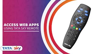 Tata Sky  DIY  How to access web apps using the remote [upl. by Ellivnarg]