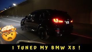 I TUNED MY BMW X5  BOOTMOD3 STAGE 2 TUNE REVIEW F15 W CATLESS DOWNPIPES  AMBIENT LIGHTING CODING [upl. by Lleznod]