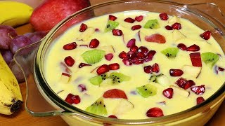 Fruit Custard Recipe  Easy Dessert Recipe  How To Make Fruit Custard At Home  Kanaks Kitchen [upl. by Mutat]