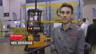 Demonstrating the Driverless Toyota Forklift AUTOMATION [upl. by Xavier]