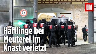 Gefängnismeuterei Polizei stürmt Knast in Thüringen  JVA Untermaßfeld [upl. by Jermayne]